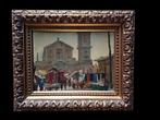 Attribuito a Erma Zago (1880-1942) - Il mercato in piazza, Antiek en Kunst