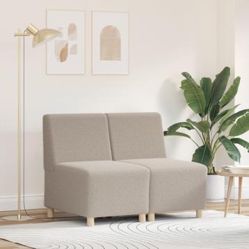 vidaXL Sofa Chiar 2 pcs Lichtgrijs 55 x 74 x 82 cm Katoenen, Verzenden