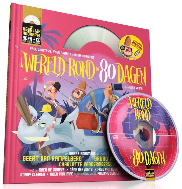 De wereld rond in 80 dagen / Heerlijke Hoorspelen / 12, Boeken, Kinderboeken | Kleuters, Zo goed als nieuw, Verzenden