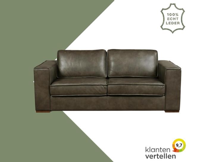 Leren bank Fine - 2,5 zits, Antiek en Kunst, Antiek | Meubels | Stoelen en Sofa's, Ophalen of Verzenden