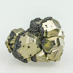 Premiumkwaliteit! Pyriet met Sphaleriet Kristalen - Hoogte:, Verzamelen, Mineralen en Fossielen