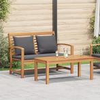 vidaXL Tuinbank Bruin 110 x 64 x 76.5 cm Massief teakhout, Tuin en Terras, Tuinsets en Loungesets, Verzenden, Nieuw