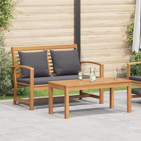 vidaXL Tuinbank Bruin 110 x 64 x 76.5 cm Massief teakhout, Tuin en Terras, Tuinsets en Loungesets, Nieuw, Verzenden