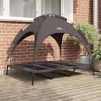 vidaXL Verhoogd Hond Bed met Verwijderbaar Dak Bruin XL, Dieren en Toebehoren, Verzenden, Nieuw
