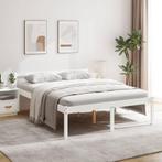 vidaXL Seniorenbed massief grenenhout wit 150x200 cm, Huis en Inrichting, Slaapkamer | Bedden, Verzenden, Nieuw
