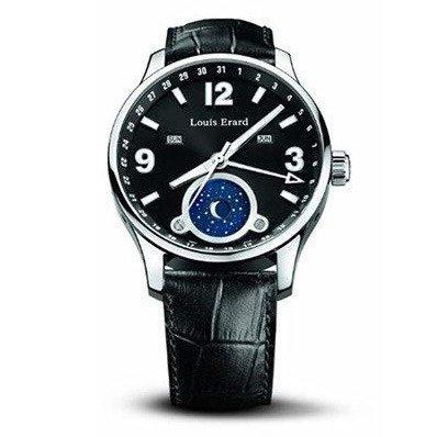 Louis Erard - Automatic 1931 Moon Phase Black -, Handtassen en Accessoires, Horloges | Heren