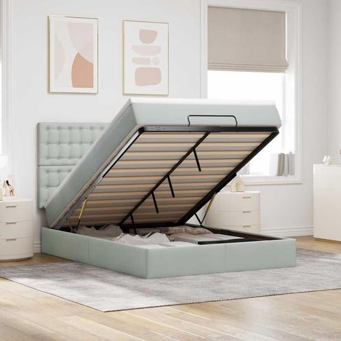 vidaXL Ottoman bed met matrassen 140x190cm fluweel, Huis en Inrichting, Slaapkamer | Bedden, Nieuw, Verzenden