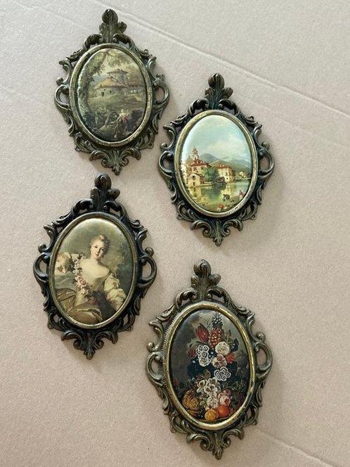Fotolijst (4) - Messing, Metaal, Textiel - Portretfotos, Antiek en Kunst, Curiosa en Brocante