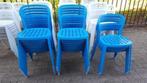 Metalen terras stoelen binnen/buiten blauw