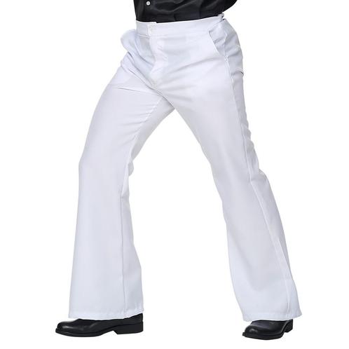 Disco 70S Broek Wit Heren, Kleding | Heren, Carnavalskleding en Feestkleding, Nieuw, Verzenden