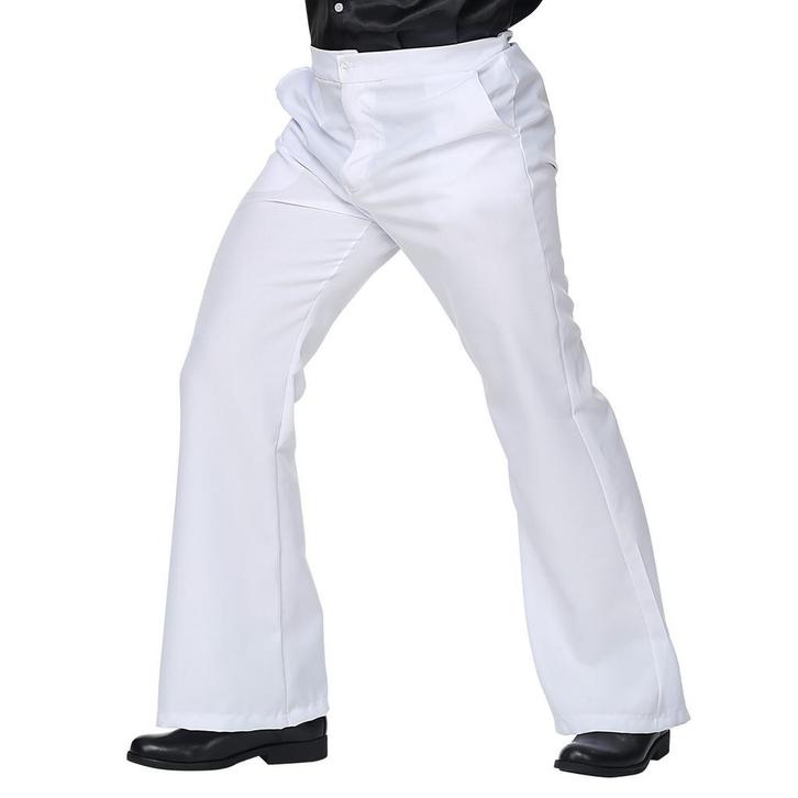 Disco 70S Broek Wit Heren, Kleding | Heren, Carnavalskleding en Feestkleding, Nieuw, Verzenden