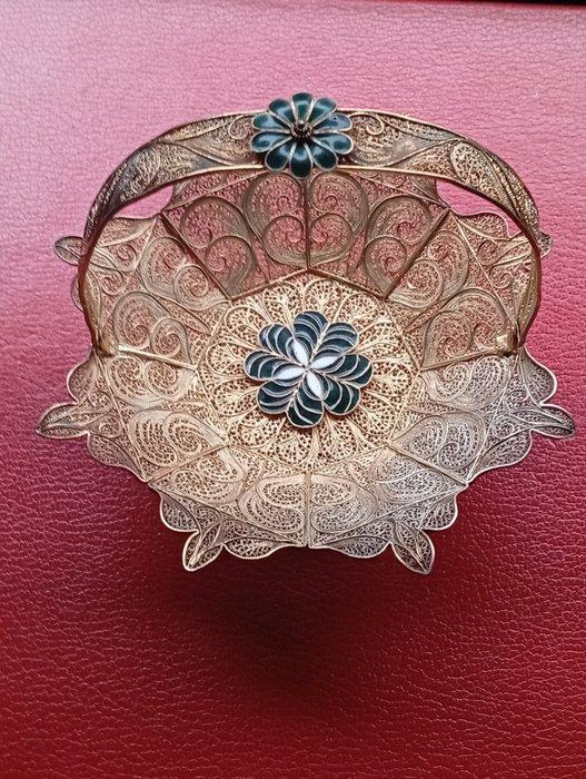 Sieradendoos - Zilver - Spreek in fijne filigraan., Antiek en Kunst, Antiek | Zilver en Goud