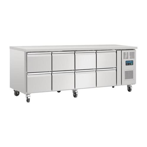 Polar U-serie geventileerde gekoelde GN werkbank met 8 laden, Zakelijke goederen, Horeca | Keukenapparatuur, Koelen en Vriezen