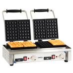 Wafelijzer | RVS | Dubbel | 3.2kW | Bakplaat 6x4 |, Verzenden, Nieuw in verpakking