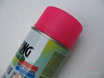 Spring pro florist bloemenverfspray 399 fluor pink neonverf beschikbaar voor biedingen