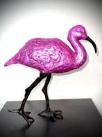 Abdoulaye Derme - Sculpture, Ibis « Marche en rose » - 22 cm