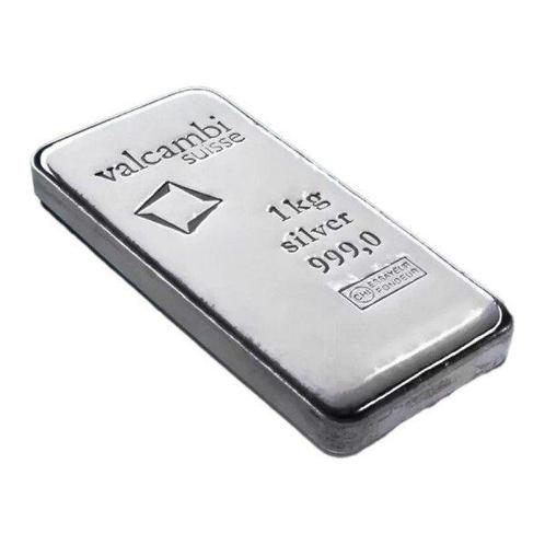 1 kilogram - Zilver .999 - Valcambi, Switzerland, Postzegels en Munten, Edelmetalen en Baren
