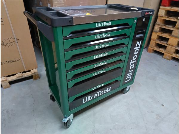 Veiling - Gereedschapswagen ultra Toolz green7/7 +0, Auto diversen, Autogereedschap