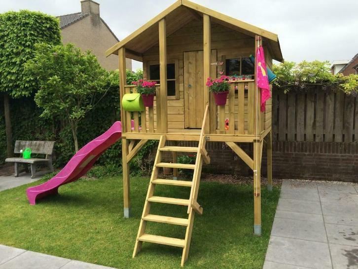 PRIJSTOPPER - Houten speelhuisje Emoe - NIEUW geimpregneerd, Kinderen en Baby's, Speelgoed | Buiten | Speeltoestellen, Nieuw, Ophalen of Verzenden