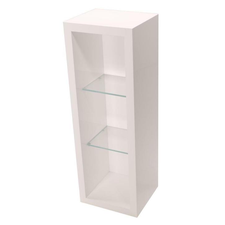 *TIP*  HIGH GLOSSY WIT WANDKASTJE MET GLAZEN PLANKEN S-VEC-, Zakelijke goederen, Kantoor en Winkelinrichting | Winkel en Inventaris