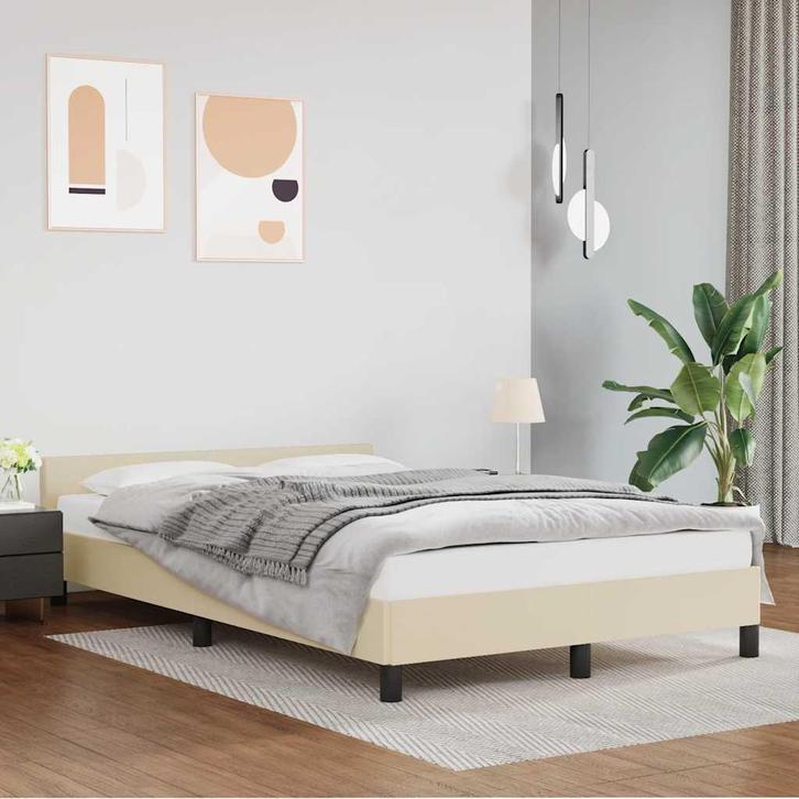 vidaXL Bedframe met hoofdeinde zonder matras 120x200 cm, Maison & Meubles, Chambre à coucher | Lits, Envoi