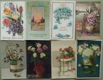 Zeer oude bloemenkaarten - sommigen met zilver- of, Verzamelen, Gelopen