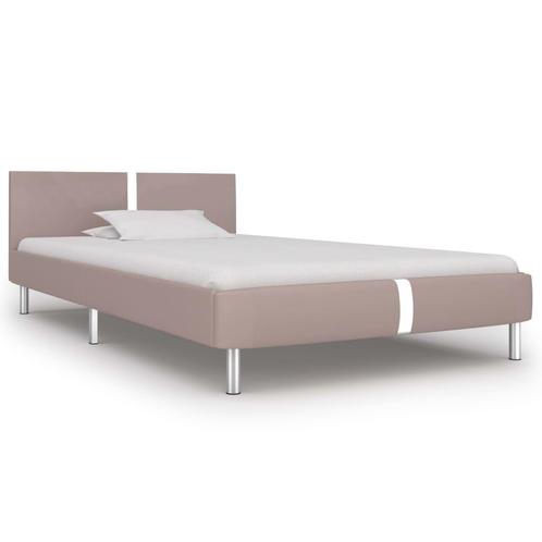 vidaXL Bedframe kunstleer cappuccino 90x200 cm, Maison & Meubles, Chambre à coucher | Lits, Envoi