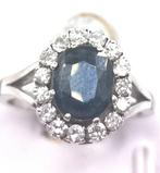 Cocktailring - 18 karaat Witgoud - 2.30ct. tw. Saffier -, Handtassen en Accessoires, Antieke sieraden