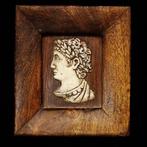 Reliëf, Buste d’empereur romain - 10.5 cm - Been