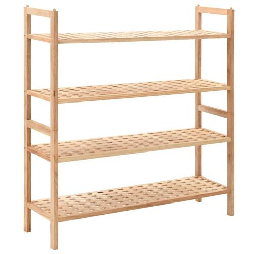 vidaXL Schoenenrek 69x26x81 cm massief walnotenhout, Huis en Inrichting, Kasten | Schoenenkasten, Nieuw, Verzenden