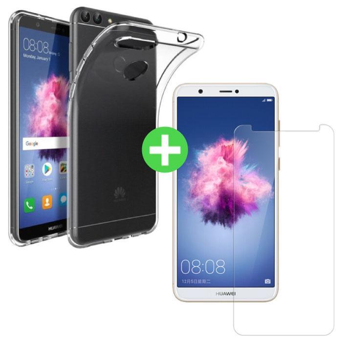 Huawei P Smart Transparant TPU Hoesje + Screen Protector, Télécoms, Téléphonie mobile | Housses, Coques & Façades | Marques Autre
