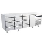 Koelwerkbank | 571L | 1 Deur (1/1 GN) + 9 Laden | 0°C/+10°C, Verzenden, Nieuw in verpakking