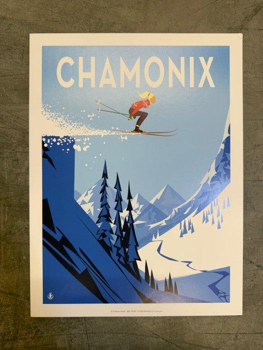 Monsieur Z - Affiche de Tourisme Chamonix - Jump, Antiek en Kunst, Kunst | Tekeningen en Fotografie