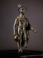 Oud-Romeins Brons God Mercurius figuur - 9 cm