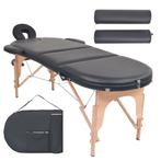 vidaXL Massagetafel inklapbaar 4 cm dik met 2 bolsters ovaal, Verzenden, Nieuw