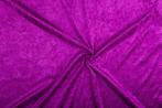 Fluweel stof paars stof - 10m rol - Velours stretch, Hobby en Vrije tijd, 200 cm of meer, Nieuw, Polyester, Ophalen of Verzenden