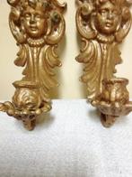 Chandelier (2) - fer forgé bronzé - Bougeoirs muraux dange