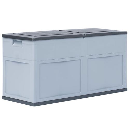 vidaXL Opbergkist 320 L grijs zwart, Tuin en Terras, Bergingen en Tuinkasten, Nieuw, Verzenden