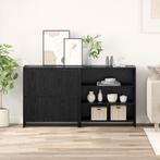 vidaXL Dressoir 2 pcs Zwart eiken 70 x 41 x 75 cm Bewerkt, Verzenden, Nieuw