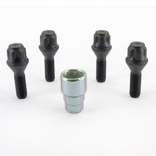 H&R Wielslotenset M12x1.50x30mm konisch Zwart - 4 slotbouten, Auto-onderdelen, Ophanging en Onderstel, Nieuw, Verzenden