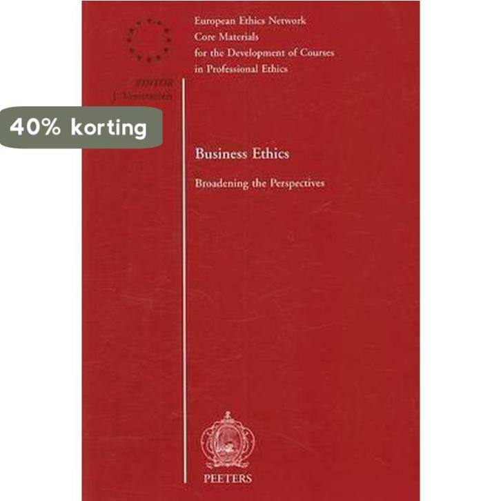 Business Ethics 9789042908963 J. Verstraeten, Boeken, Taal | Engels, Gelezen, Verzenden