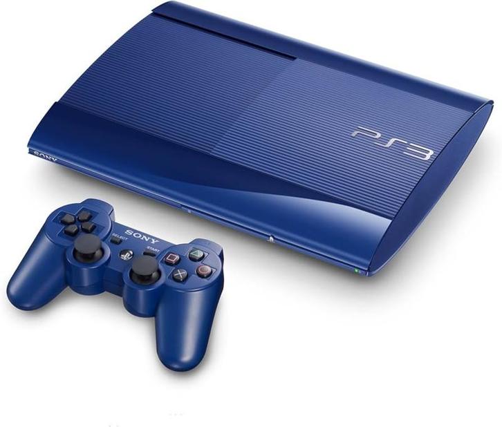 Playstation 3 Super Slim Blauw 500GB + Controller, Games en Spelcomputers, Spelcomputers | Sony PlayStation 3, Zo goed als nieuw