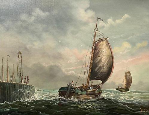 Dick van Dijk (1921) - Zeegezicht, Antiek en Kunst, Kunst | Schilderijen | Klassiek