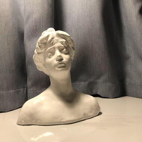 Italy - Beeldje - after Rodin - Womans portrait - Gips, Antiek en Kunst, Curiosa en Brocante