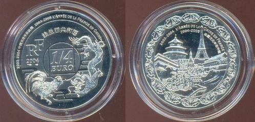1,4 Euro, Kulturjahr China Frankreich, zilver 2004 Frankr..., Timbres & Monnaies, Monnaies | Europe | Monnaies euro, Envoi