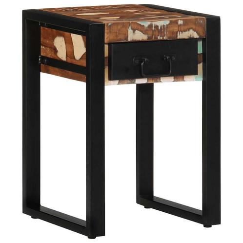 vidaXL Bijzettafel 35x35x50 cm massief gerecycled hout, Huis en Inrichting, Tafels | Bijzettafels, Nieuw, Verzenden