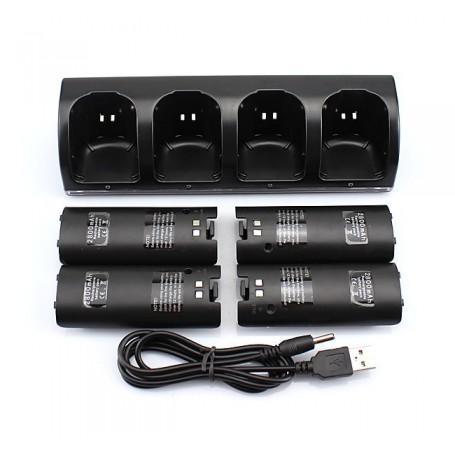 USB Oplaadstation met 4 accus voor Wii controllers Zwart, Consoles de jeu & Jeux vidéo, Consoles de jeu | Accessoires Autre, Envoi