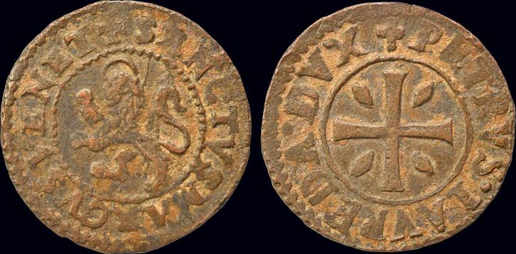 1567-1570 Cyprus Venetian Occupation Pietro Loredan Ae si..., Postzegels en Munten, Munten | Europa | Niet-Euromunten, België