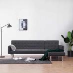 vidaXL Slaapbank L-vormig polyester donkergrijs, Huis en Inrichting, Verzenden, Nieuw