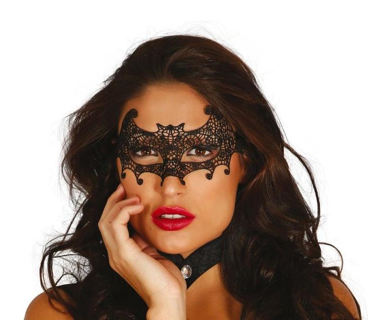 Halloween Vleermuis Masker Geborduurd, Hobby en Vrije tijd, Feestartikelen, Nieuw, Verzenden